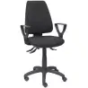 (14SBALI840BGOLF) PIQUERAS Y CRESPO SILLA ELCHE GIRATORIA ASINCRO BRAZOS FIJOS TEJIDO BALI NEGRO