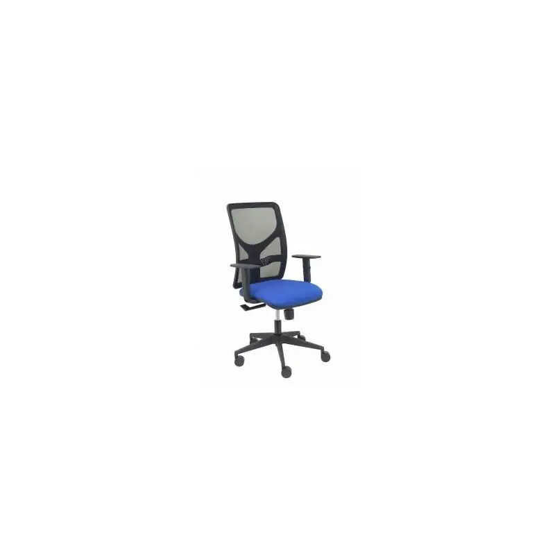(21SBALI229B10) PIQUERAS Y CRESPO SILLA MOTILLA GIRATORIA SINCRO BRAZOS REG. RESPALDO MALLA NEGRO ASIENTO TEJIDO BALI AZUL