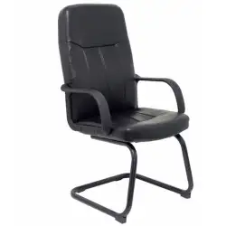 (262SPNE) PIQUERAS Y CRESPO SILLÓN VILLA CONFIDENTE PATÍN SIMILPIEL NEGRO