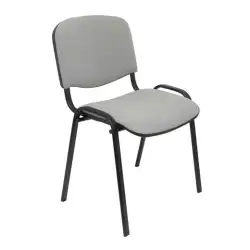 (26ARAN40) PIQUERAS Y CRESPO SILLA FIJA APILABLE ISO TAPIZADA ARAN GRIS CLARO - PACK DE 4