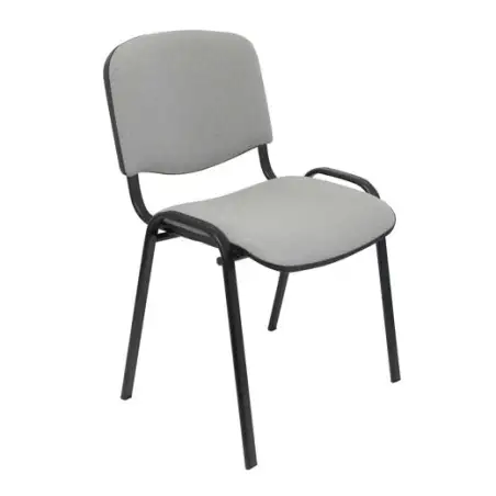 (26ARAN40) PIQUERAS Y CRESPO SILLA FIJA APILABLE ISO TAPIZADA ARAN GRIS CLARO - PACK DE 4