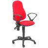 (271SARAN350) PIQUERAS Y CRESPO SILLA ALAMO CP BRAZOS FIJOS ASIENTO TEJIDO ARAN ROJO