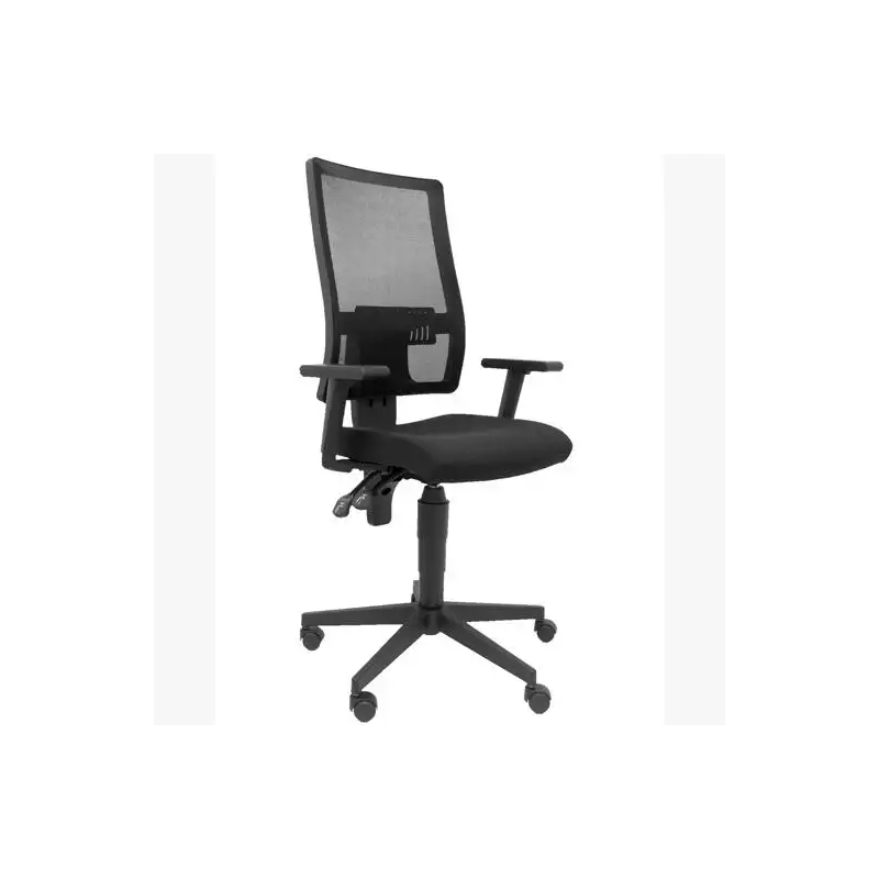 (276DSBALI840) PIQUERAS Y CRESPO SILLA TAKTIK GIRATORIA CP BRAZOS/R RESPALDO DE MALLA NEGRO Y ASIENTO BALI NEGRO