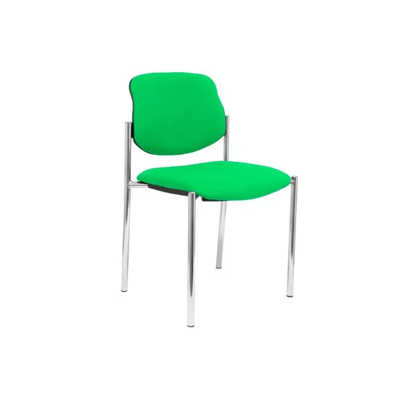(27CRBALI15) PIQUERAS Y CRESPO SILLA FIJA STYL SIN BRAZOS CHASIS CROMO TEJIDO BALI VERDE