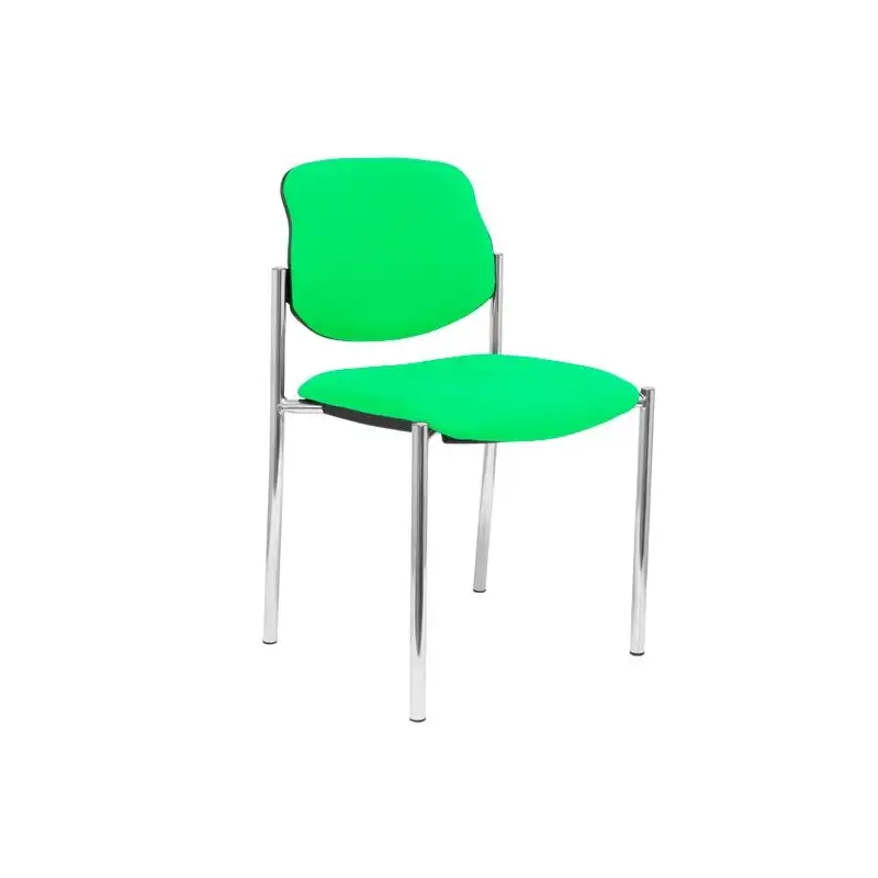 (27CRBALI22) PIQUERAS Y CRESPO SILLA FIJA STYL SIN BRAZOS CHASIS CROMO TEJIDO BALI VERDE PISTACHO