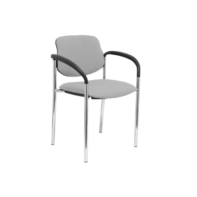 (27CRBALI40CB) PIQUERAS Y CRESPO SILLA FIJA STYL B/FIJOS CHASIS CROMO TEJIDO BALI GRIS