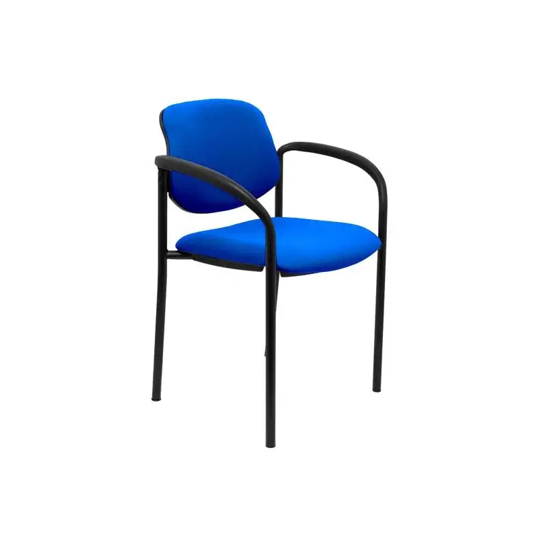 (27NBALI200CB) PIQUERAS Y CRESPO SILLA FIJA STYL B/FIJOS CHASIS NEGRO TEJIDO BALI AZUL MARINO