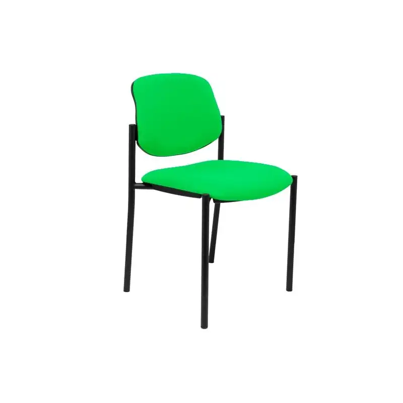 (27NBALI22) PIQUERAS Y CRESPO SILLA FIJA STYL S/BRAZOS CHASIS NEGRO TEJIDO BALI VERDE PISTACHO