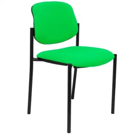 (27NBALI22) PIQUERAS Y CRESPO SILLA FIJA STYL S/BRAZOS CHASIS NEGRO TEJIDO BALI VERDE PISTACHO
