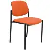 (27NBALI363) PIQUERAS Y CRESPO SILLA FIJA STYL S/BRAZOS CHASIS NEGRO TEJIDO BALI MARRÓN