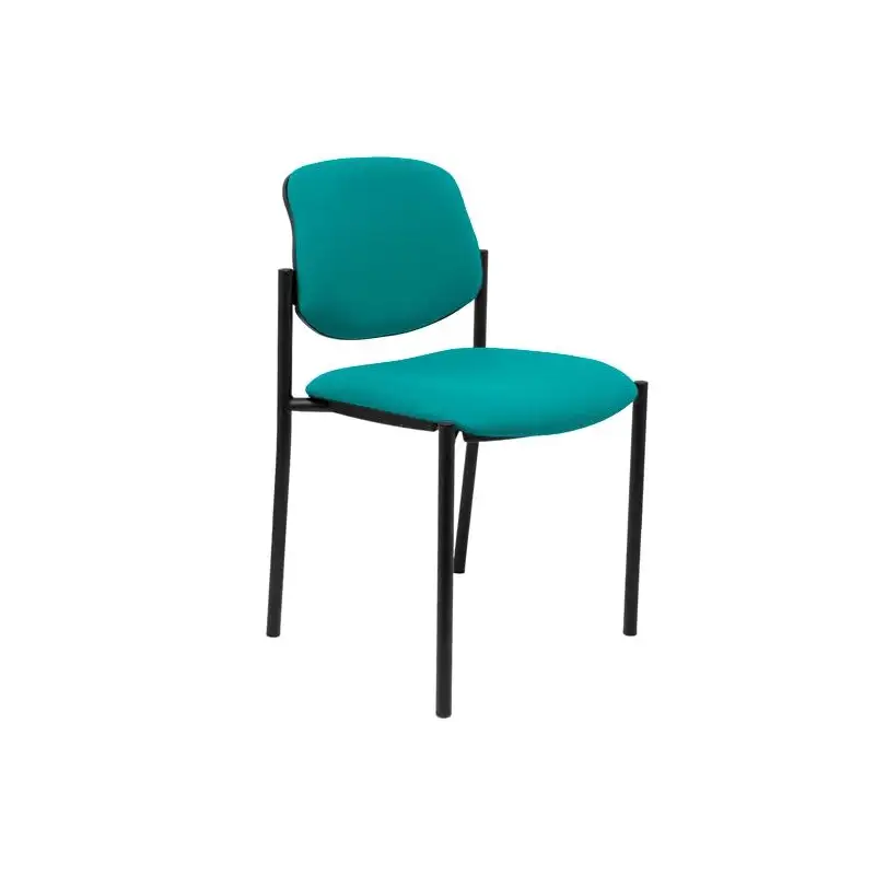 (27NBALI39) PIQUERAS Y CRESPO SILLA FIJA STYL S/BRAZOS CHASIS NEGRO TEJIDO BALI VERDE