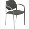 (27NBALI840CB) PIQUERAS Y CRESPO SILLA FIJA STYL B/FIJOS CHASIS NEGRO TEJIDO BALI NEGRO