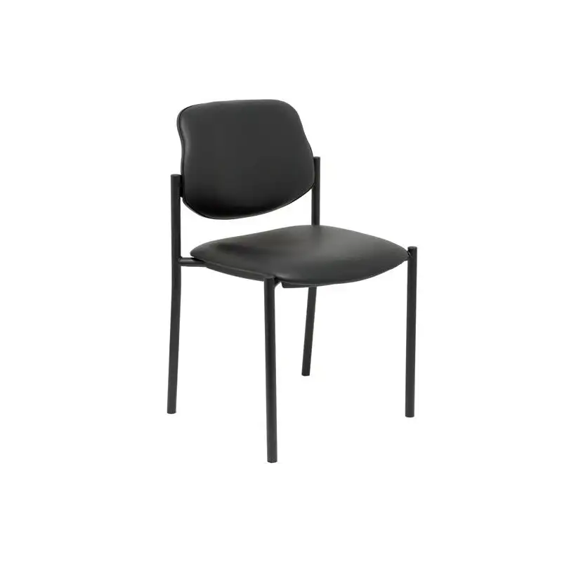 (27NSPNE) PIQUERAS Y CRESPO SILLA FIJA STYL S/BRAZOS CHASIS NEGRO TAPIZADO SIMILPIEL NEGRO