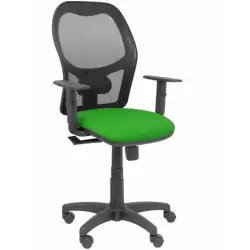 (345SM840B15B10CRN) PIQUERAS Y CRESPO SILLA ALOCÉN GIRATORIA SINCRO BRAZOS REG. REFUERZO LUMBAR RESPALDO MALLA NEGRO ASIENTO ...