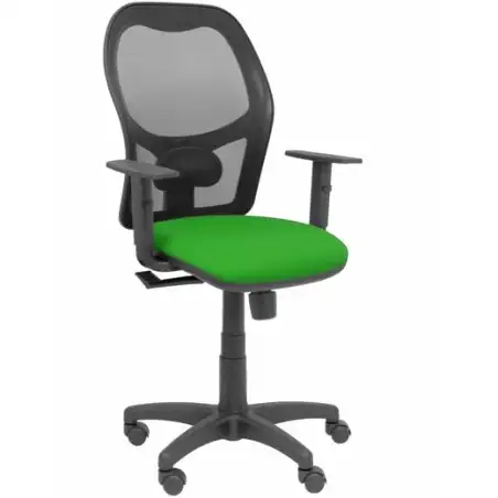 (345SM840B15B10CRN) PIQUERAS Y CRESPO SILLA ALOCÉN GIRATORIA SINCRO BRAZOS REG. REFUERZO LUMBAR RESPALDO MALLA NEGRO ASIENTO ...