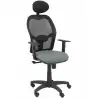 (345SM840B220B10CRNC) PIQUERAS Y CRESPO SILLA ALOCÉN SINCRO C/CABECERO FIJO B/REGULABLES REFUERZO LUMBAR MALLA NEGRO Y ASIENT...