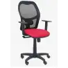 (345SM840B350B10CRN) PIQUERAS Y CRESPO SILLA ALOCÉN SINCRO B/REGULABLE RESPALDO DE MALLA NEGRO ASIENTO ROJO