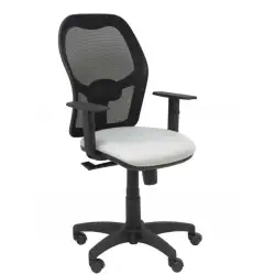 (345SM840B40B10CRN) PIQUERAS Y CRESPO SILLA ALOCÉN B/REGULABLES RESPALDO DE MALLA NEGRO ASIENTO BALI GRIS CLARO