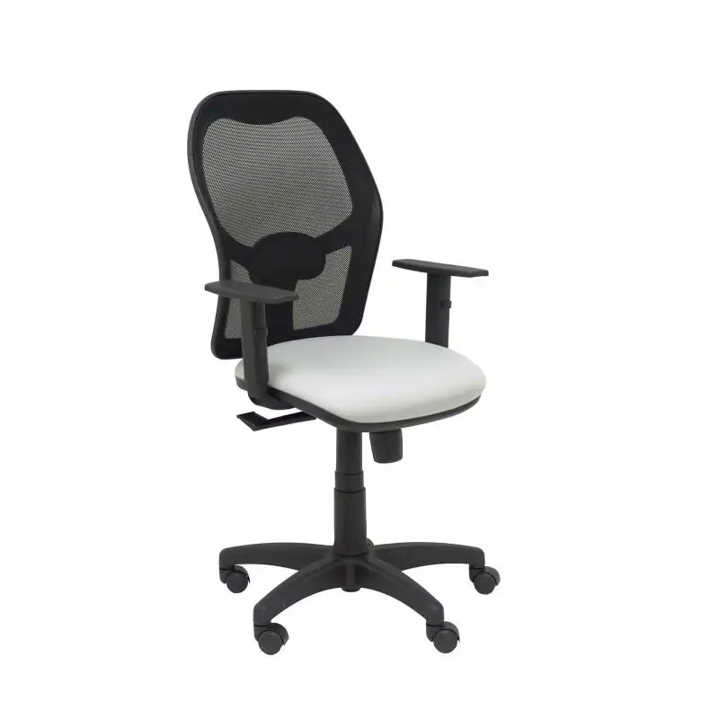 (345SM840B40B10CRN) PIQUERAS Y CRESPO SILLA ALOCÉN B/REGULABLES RESPALDO DE MALLA NEGRO ASIENTO BALI GRIS CLARO