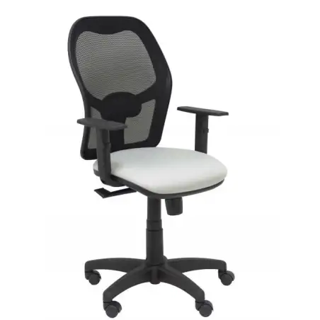 (345SM840B40B10CRN) PIQUERAS Y CRESPO SILLA ALOCÉN B/REGULABLES RESPALDO DE MALLA NEGRO ASIENTO BALI GRIS CLARO