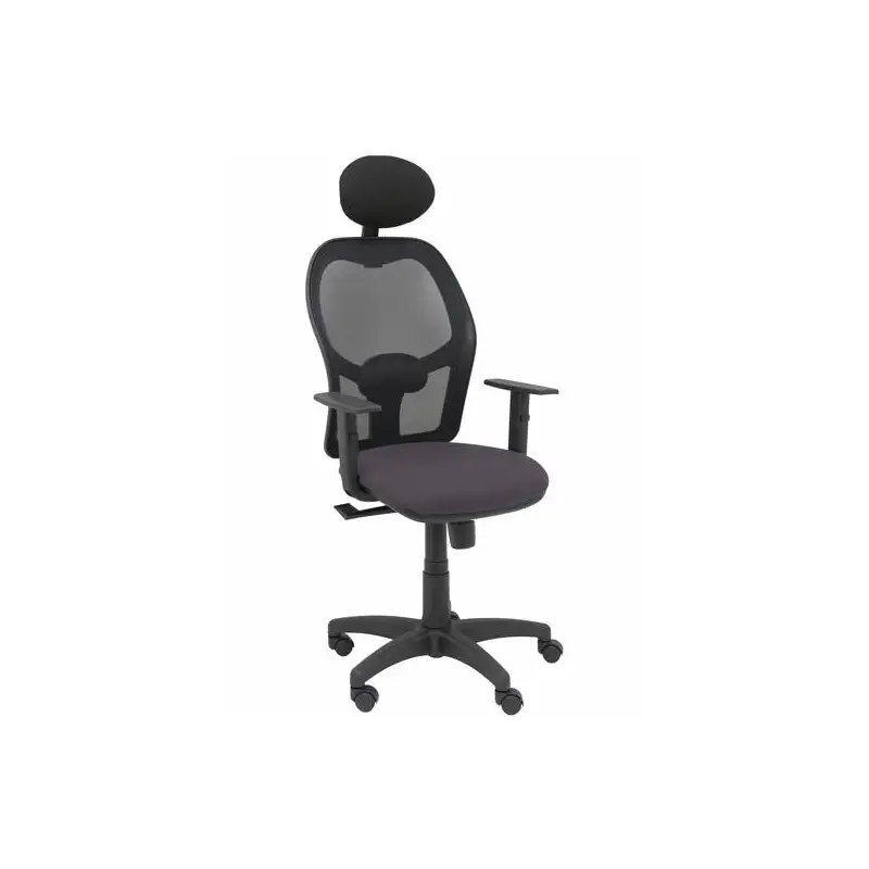 (345SM840B600B10CRNC) PIQUERAS Y CRESPO SILLA ALOCÉN SINCRO C/CABECERO FIJO B/REGULABLES REFUERZO LUMBAR MALLA NEGRO Y ASIENT...