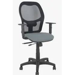 (345TKM840B220B10CRN) PIQUERAS Y CRESPO SILLA ALOCÉN TRASLACK B/REGULABLES RESPALDO MALLA NEGRA ASIENTO BALI GRIS