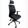 (370BM840A840RNC) PIQUERAS Y CRESPO SILLA PAROLIS GIRATORIA BASCULANTE C/CABECERO BRAZOS/F RESPALDO DE MALLA ASIENTO TAPIZADO...