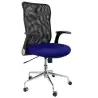 (4031AZ) PIQUERAS Y CRESPO SILLA MINAYA GIRATORIA MECANISMO BASCULANTE B/REGULABLES RESPALDO MALLA NEGRO ASIENTO 3D AZUL