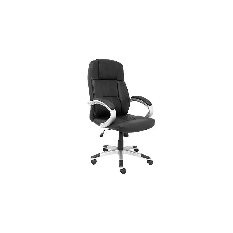 (96DBNE) PIQUERAS Y CRESPO SILLÓN DE DIRECCIÓN TOBARRA GIRATORIO BRAZOS FIJOS REGULABLE BASCULANTE NEGRO