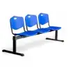(B3PIAZ) PIQUERAS Y CRESPO BANCADA ISO 3 PLAZAS ASIENTO Y RESPALDO PVC AZUL