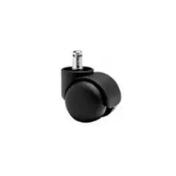 (KIT1RF) PIQUERAS Y CRESPO KIT DE 5 RUEDAS NORMALES PARA SILLA PERNO 11MM NEGRO