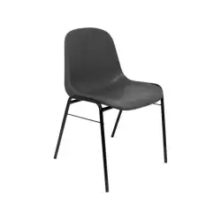 (PACK423GR) PIQUERAS Y CRESPO PACK DE 4 SILLAS FIJAS APILABLES BETA ASIENTO Y RESPALDO PVC GRIS