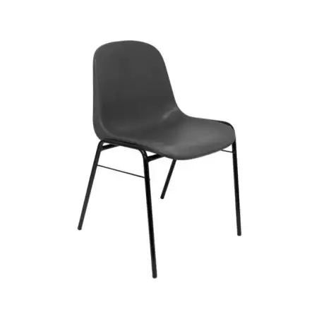 (PACK423GR) PIQUERAS Y CRESPO PACK DE 4 SILLAS FIJAS APILABLES BETA ASIENTO Y RESPALDO PVC GRIS
