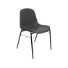 (PACK423GR) PIQUERAS Y CRESPO PACK DE 4 SILLAS FIJAS APILABLES BETA ASIENTO Y RESPALDO PVC GRIS