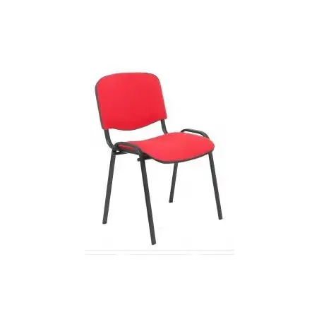 (PACK426ARAN350) PIQUERAS Y CRESPO PACK DE 4 SILLAS FIJAS APILABLES ISO TAPIZADA ARAN ROJO