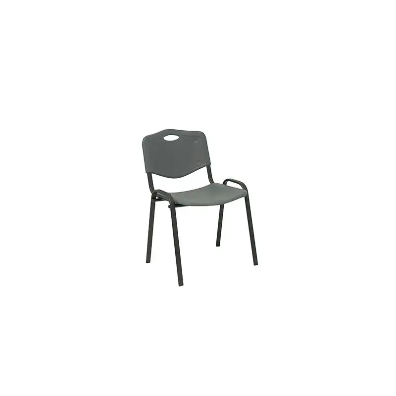 (PACK426PTNI600) PIQUERAS Y CRESPO PACK DE 4 SILLAS FIJAS APILABLES ISO ASIENTO Y RESPALDO PVC GRIS