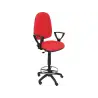 (T04CPBALI350BGOLF) PIQUERAS Y CRESPO TABURETE AYNA B/FIJOS REGULABLE EN ALTURA Y ARO REPOSAPIÉS TAPIZADO BALI ROJO