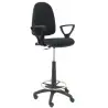 (T04CPBALI840BGOLF) PIQUERAS Y CRESPO TABURETE AYNA B/FIJOS REGULABLE EN ALTURA Y ARO REPOSAPIÉS TAPIZADO BALI NEGRO