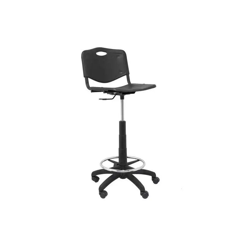 (T26GNI840RN) PIQUERAS Y CRESPO TABURETE ROBLEDO PVC NEGRO