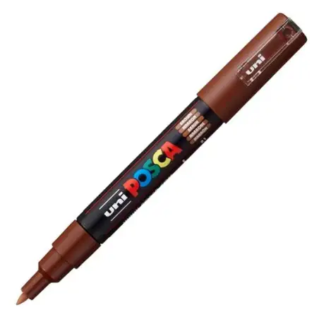 (285080000) POSCA MARCADOR  PC-1M NO PERMANENTE PUNTA FINA 0.7-1MM MARRÓN