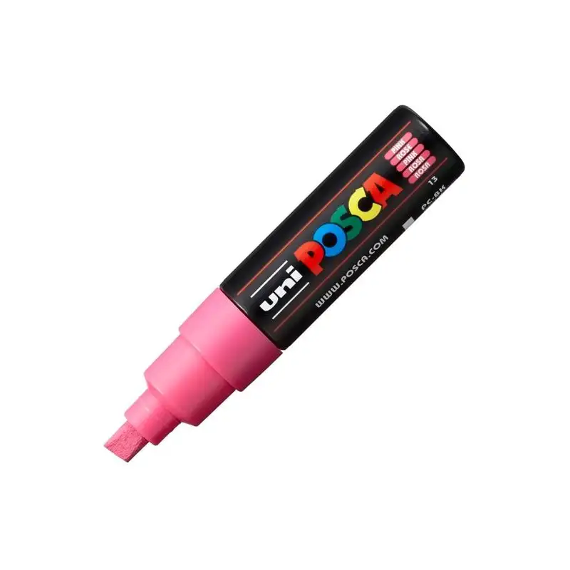 (300517000) POSCA MARCADOR  PC-8K NO PERMANENTE PUNTA BISELADA 8.0MM ROSA