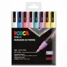 (302422319) POSCA MARCADOR  PC-3M/8C NO PERMANENTE PUNTA FINA 0.9MM-1.3MM COLORES SURTIDOS PASTEL -8U-