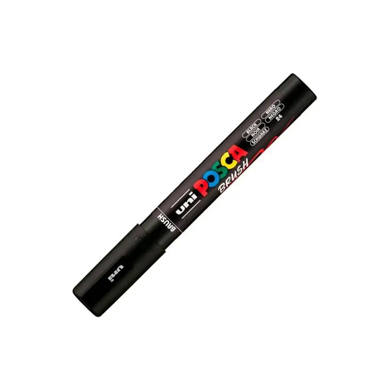 (311852000) POSCA MARCADOR PC-5BR BRUSH PUNTA M SEMIFLEXIBLE NEGRO
