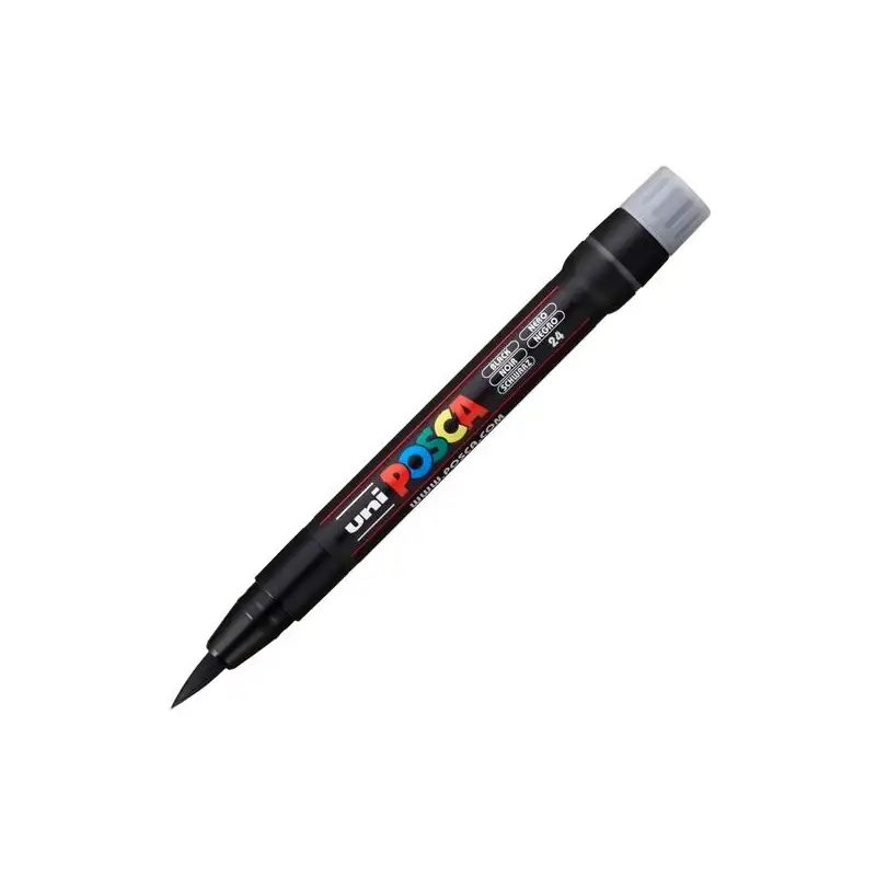 (300384000) POSCA MARCADOR  PCF-350 NO PERMANENTE PUNTA ACRÍLICA ESTILO PINCEL NEGRO