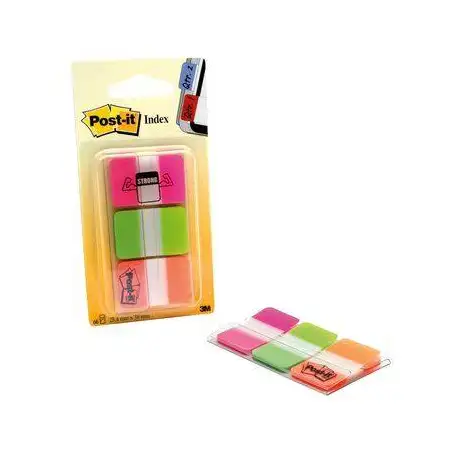 (7000042777) POST-IT INDEX RIGIDO ROSA VERDE NARANJA - 3 DISPENSADORES STD 3X22