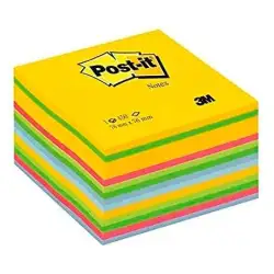 (7100172383) POST-IT CUBO DE NOTAS ADHESIVAS COLORES ULTRA  450 HOJAS 76X76