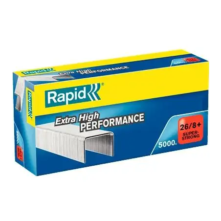 (24862200) RAPID GRAPAS 26/8+ SUPER STRONG GALVANIZADA CAJA DE 5000