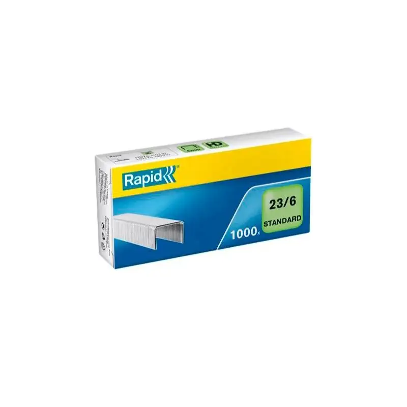 (24869100) RAPID GRAPAS ESTÁNDAR 23/6 GALVANIZADAS -CAJA DE 1000-