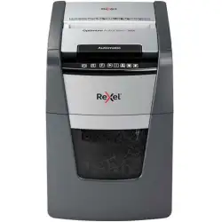 (2020090XEU) REXEL DESTRUCTORA AUTOMÁTICA OPTIMUM AUTOFEED 90X CORTE PARTÍCULAS P-4 (4X28MM) ANTIATASCO NEGRO