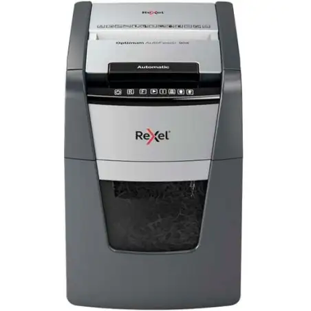 (2020090XEU) REXEL DESTRUCTORA AUTOMÁTICA OPTIMUM AUTOFEED 90X CORTE PARTÍCULAS P-4 (4X28MM) ANTIATASCO NEGRO